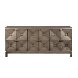 Musashi 6 Drawer, Greige Walnut-Noir Furniture-Blue Hand Home