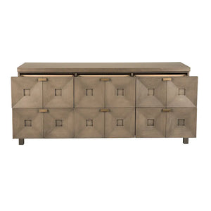 Musashi 6 Drawer, Greige Walnut-Noir Furniture-Blue Hand Home