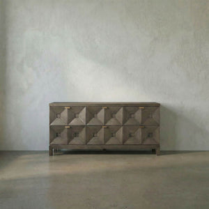 Musashi 6 Drawer, Greige Walnut-Noir Furniture-Blue Hand Home
