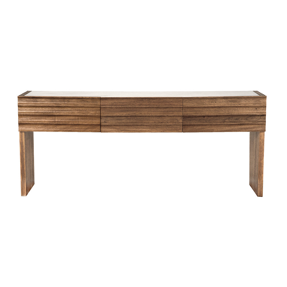 Wolf Console With White Marble Top-Noir Furniture-Blue Hand Home