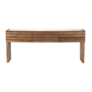 Wolf Console With White Marble Top-Noir Furniture-Blue Hand Home