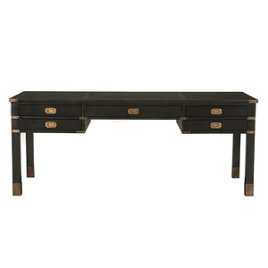 Campaign Partner Desk-Noir Furniture-Blue Hand Home