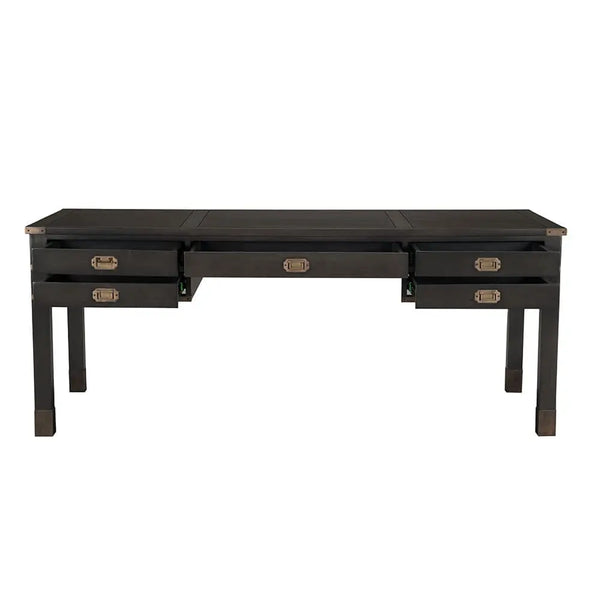 Campaign Partner Desk-Noir Furniture-Blue Hand Home