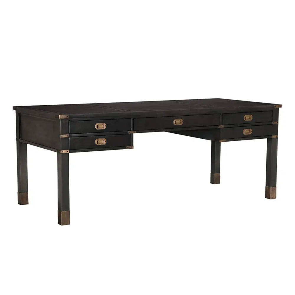 Campaign Partner Desk-Noir Furniture-Blue Hand Home