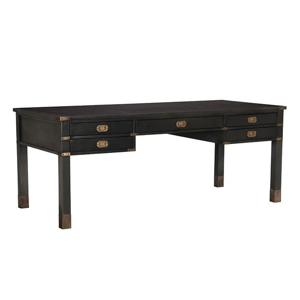 Campaign Partner Desk-Noir Furniture-Blue Hand Home