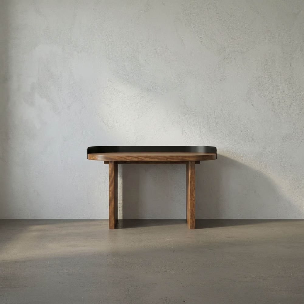 Euler Desk W/ Metal Detail-Noir Furniture-Blue Hand Home