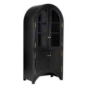 Haring Hutch, Hand Rubbed Black-Noir Furniture-Blue Hand Home