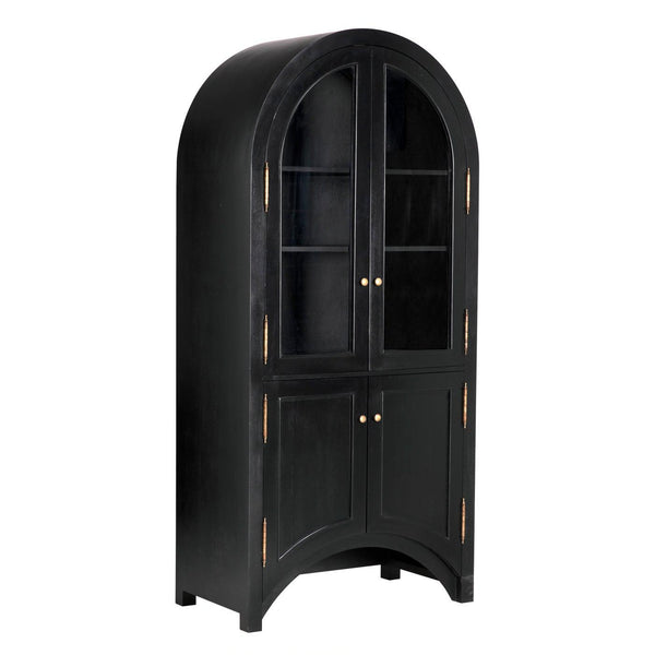 Haring Hutch, Hand Rubbed Black-Noir Furniture-Blue Hand Home