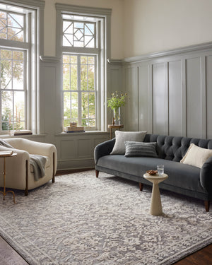 Magnolia Home by Joanna Gaines x Loloi Gigi Rug - Grey / Ivory-Blue Hand Home