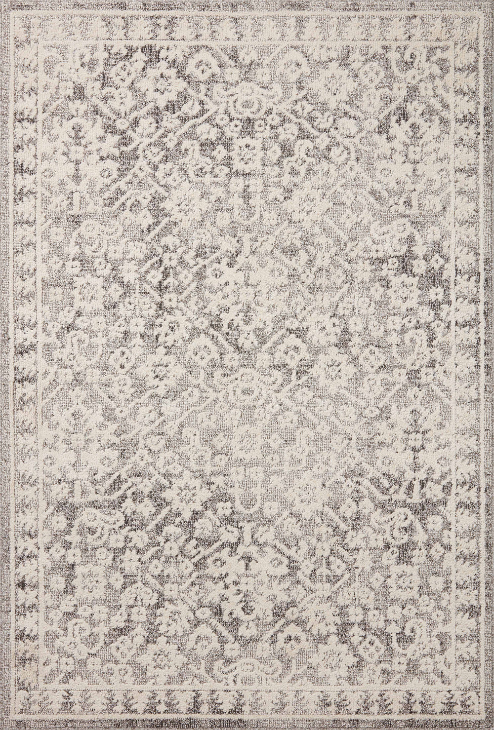 Magnolia Home by Joanna Gaines x Loloi Gigi Rug - Grey / Ivory-Blue Hand Home