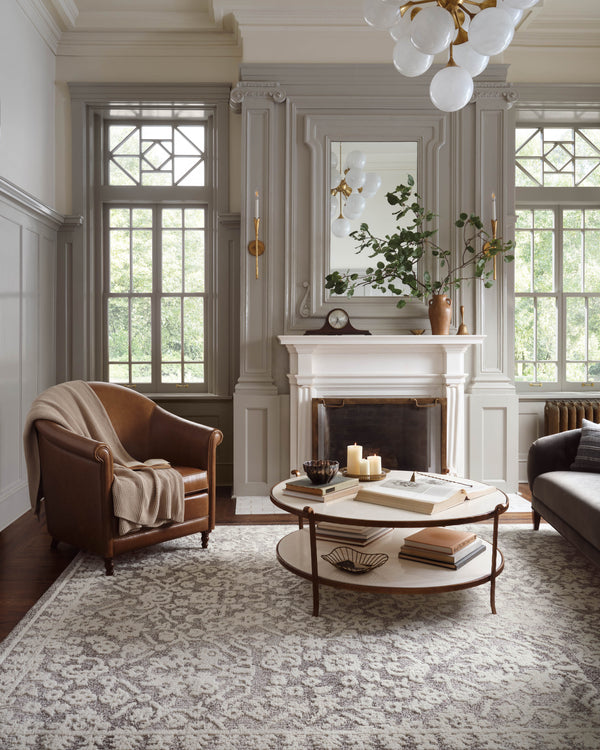 Magnolia Home by Joanna Gaines x Loloi Gigi Rug - Grey / Ivory-Blue Hand Home