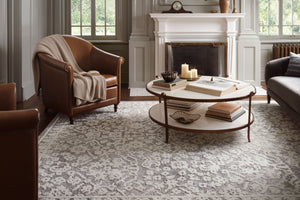 Magnolia Home by Joanna Gaines x Loloi Gigi Rug - Grey / Ivory-Blue Hand Home