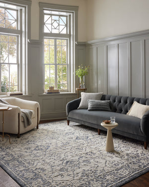 Magnolia Home by Joanna Gaines x Loloi Gigi Rug - Ivory / Blue-Blue Hand Home