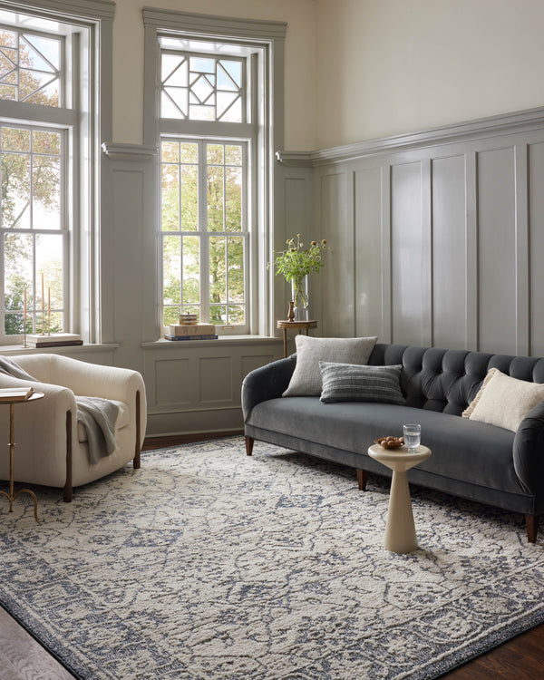 Magnolia Home by Joanna Gaines x Loloi Gigi Rug - Ivory / Blue-Blue Hand Home