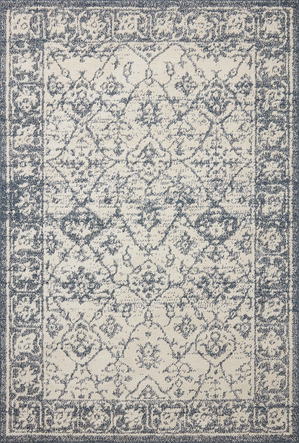 Magnolia Home by Joanna Gaines x Loloi Gigi Rug - Ivory / Blue-Blue Hand Home