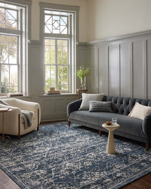 Magnolia Home by Joanna Gaines x Loloi Gigi Rug - Navy / Stone-Blue Hand Home