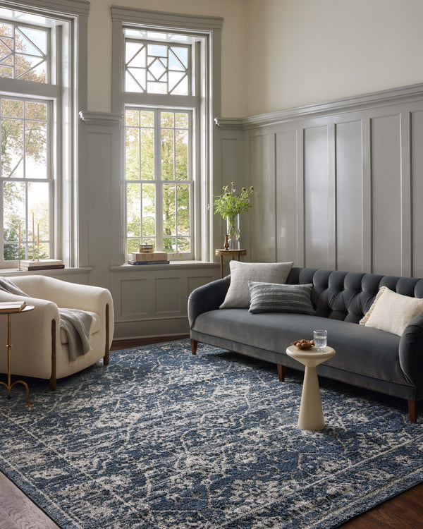Magnolia Home by Joanna Gaines x Loloi Gigi Rug - Navy / Stone-Blue Hand Home