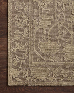 Magnolia Home by Joanna Gaines x Loloi Gloria Rug - Bark / Khaki-Blue Hand Home