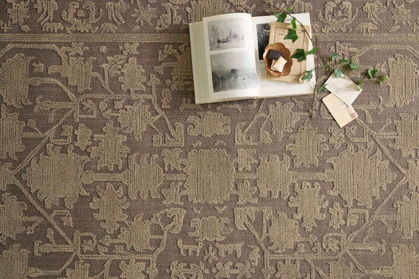 Magnolia Home by Joanna Gaines x Loloi Gloria Rug - Bark / Khaki-Blue Hand Home