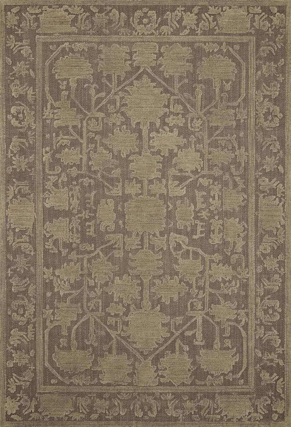 Magnolia Home by Joanna Gaines x Loloi Gloria Rug - Bark / Khaki-Blue Hand Home