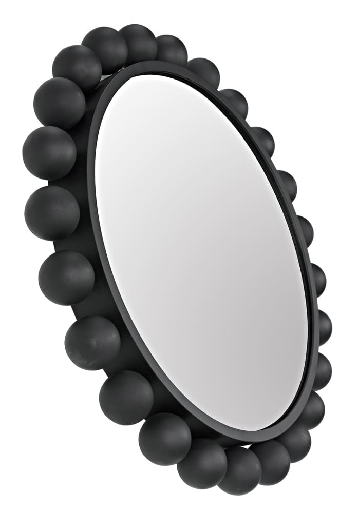 Noir Furniture Cooper Mirror, Black Metal-Noir Furniture-Blue Hand Home