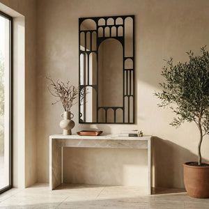 Doorway Mirror, Black Steel-Noir Furniture-Blue Hand Home