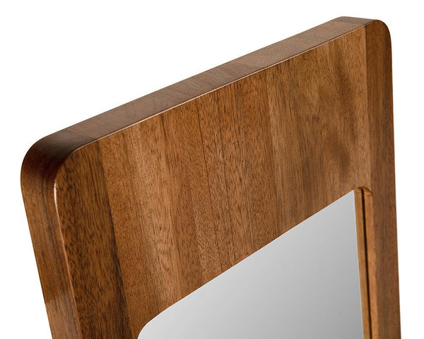 Franklin Mirror, B, Dark Walnut-Blue Hand Home