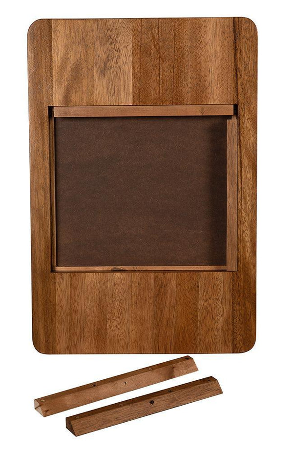 Franklin Mirror, B, Dark Walnut-Blue Hand Home