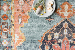 Magnolia Home by Joanna Gaines x Loloi Graham Rug - Blue / Sunrise-Blue Hand Home