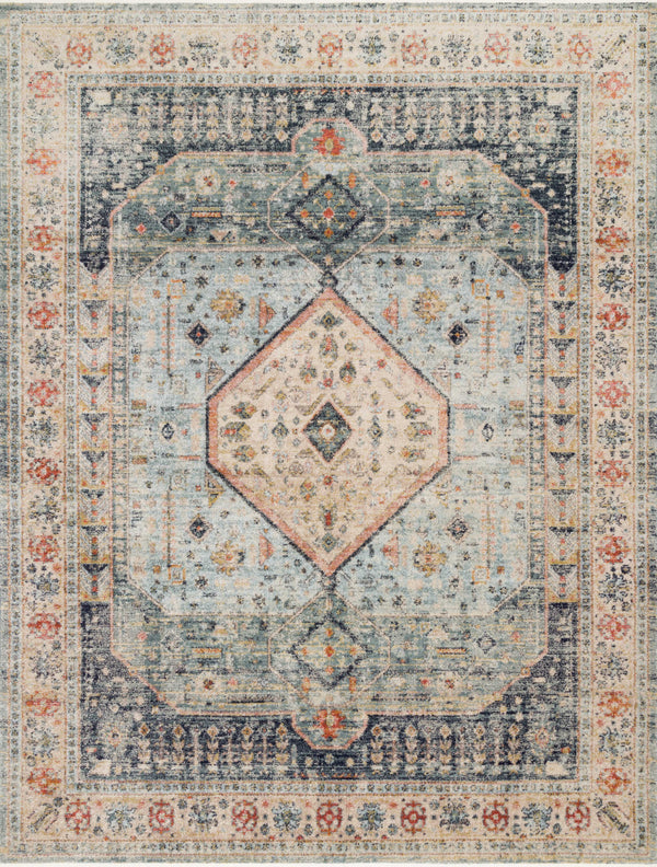 Magnolia Home by Joanna Gaines x Loloi Graham Rug - Blue / Ant. Ivory-Blue Hand Home