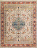 Graham Rug Magnolia Home by Joanna Gaines - GRA-03 Persimmon/Ant.Ivory-Blue Hand Home