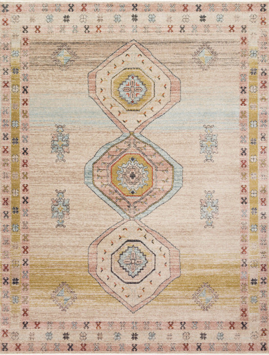 Graham Rug Magnolia Home by Joanna Gaines - GRA-04 Ant.Ivory/Multi-Blue Hand Home
