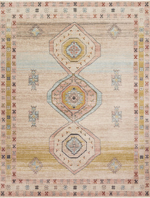 Magnolia Home by Joanna Gaines x Loloi Graham Rug - Antique Ivory / Multi-Blue Hand Home