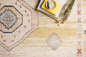 Magnolia Home by Joanna Gaines x Loloi Graham Rug - Antique Ivory / Multi-Blue Hand Home
