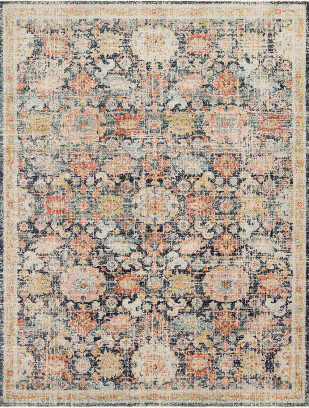 Magnolia Home by Joanna Gaines x Loloi Graham Rug - Blue / Multi-Blue Hand Home