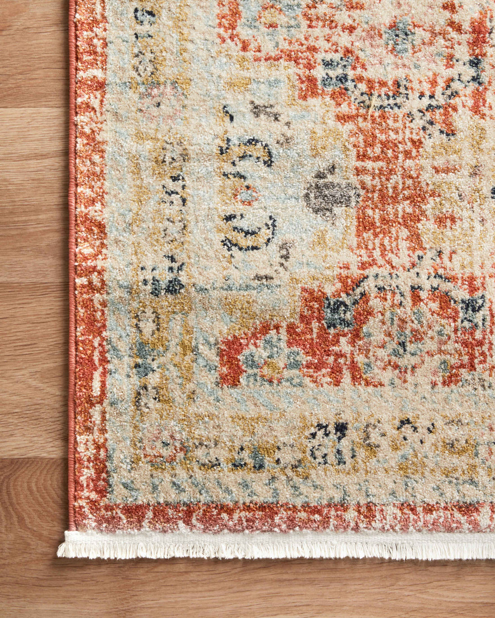Magnolia Home by Joanna Gaines x Loloi Graham Rug - Persimmon / Multi-Blue Hand Home