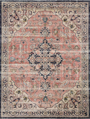 Magnolia Home by Joanna Gaines x Loloi Graham Rug - Coral / Navy-Blue Hand Home