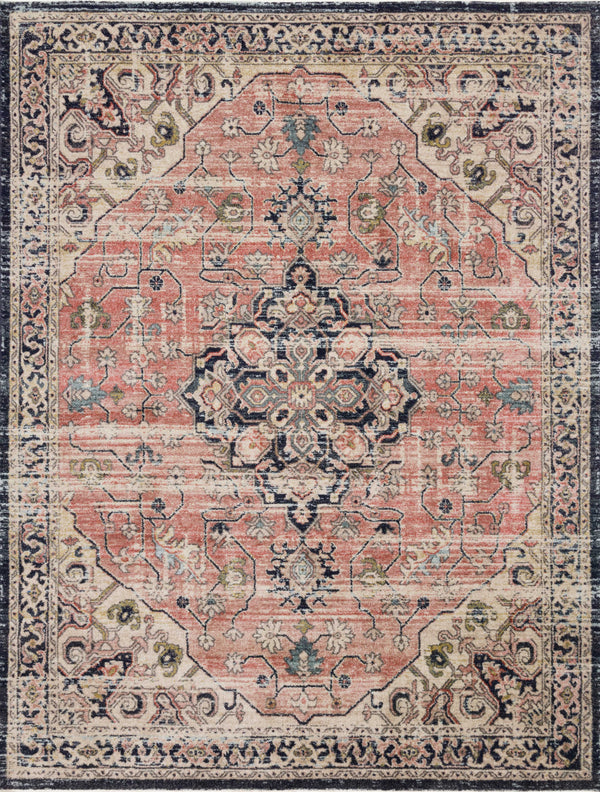 Magnolia Home by Joanna Gaines x Loloi Graham Rug - Coral / Navy-Blue Hand Home