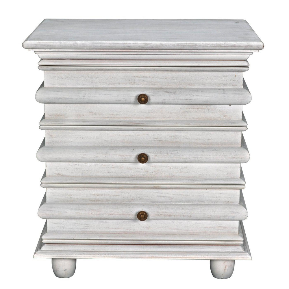 Ascona Side Table, White Wash-Noir Furniture-Blue Hand Home