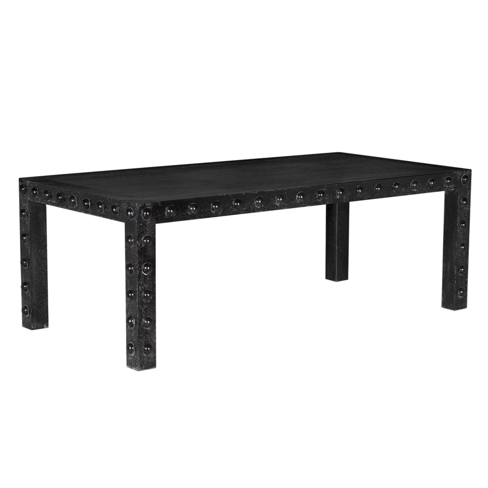 Didier Dining Table, Black Walnut-Blue Hand Home