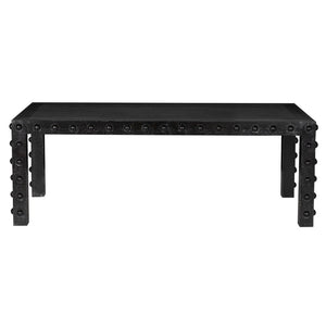 Didier Dining Table, Black Walnut-Blue Hand Home