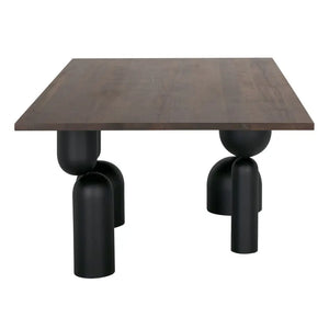 LEANDRA DINING TABLE WITH WALNUT TOP-Noir Furniture-Blue Hand Home