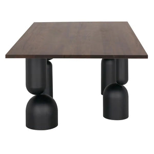 LEANDRA DINING TABLE WITH WALNUT TOP-Noir Furniture-Blue Hand Home