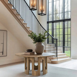 Kirill Table, White Oak-Noir Furniture-Blue Hand Home