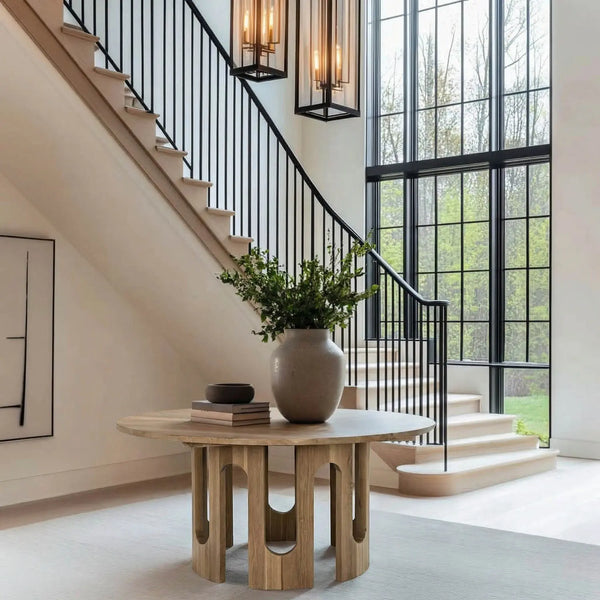 Kirill Table, White Oak-Noir Furniture-Blue Hand Home