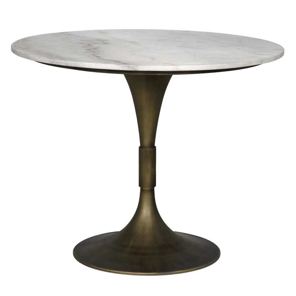 Jman Table 36", Aged Brass Finish-Blue Hand Home