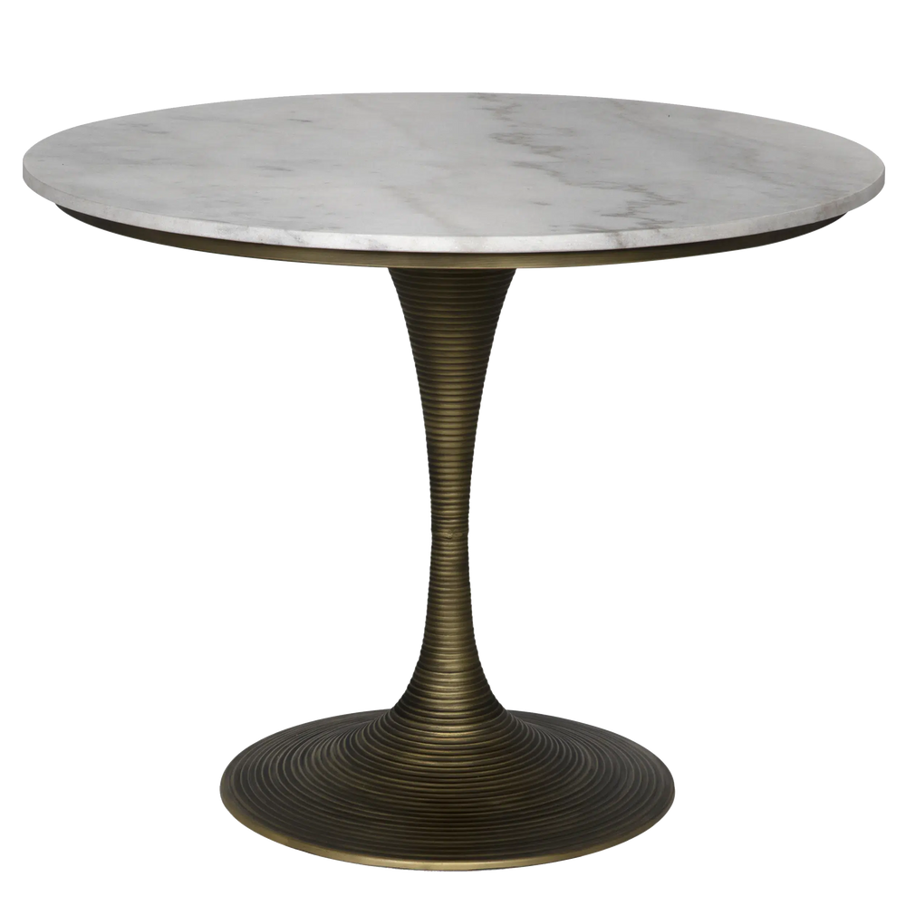 Joni Table 36", Aged Brass Finish-Blue Hand Home