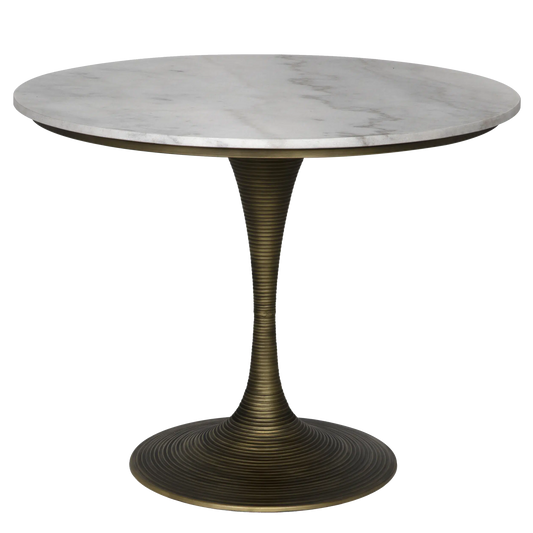 Joni Table 36", Aged Brass Finish-Blue Hand Home