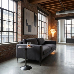 Felix Side Table, Gun Metal Finish-Noir Furniture-Blue Hand Home