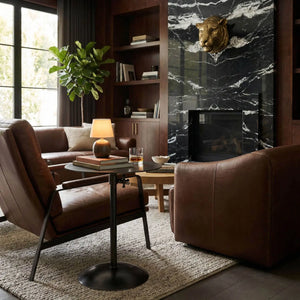 Felix Side Table, Gun Metal Finish-Noir Furniture-Blue Hand Home